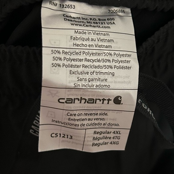 Carhartt force black flex straight leg utility cargo scrubs pants workwear 4XL - Picture 7 of 12
